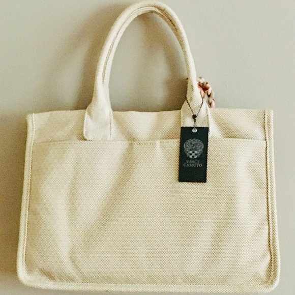 Authentic Vince Camuto Orla Colorblock Tote with Striped Tassel - Picture 2 of 2